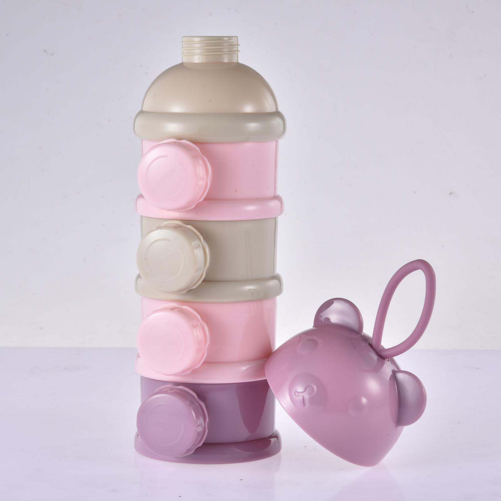Baby Food Dispenser - Wadah Formula 4 Grid Portabel Kotak