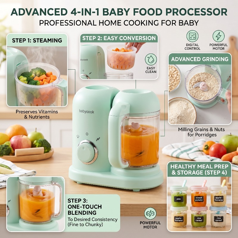 Baby Food Gerber - Penggiling Makanan Bayi Otomatis Presisi Tinggi