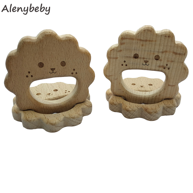 Baby Food Organic - Kayu Alami Teether Bentuk Lebah Liontin