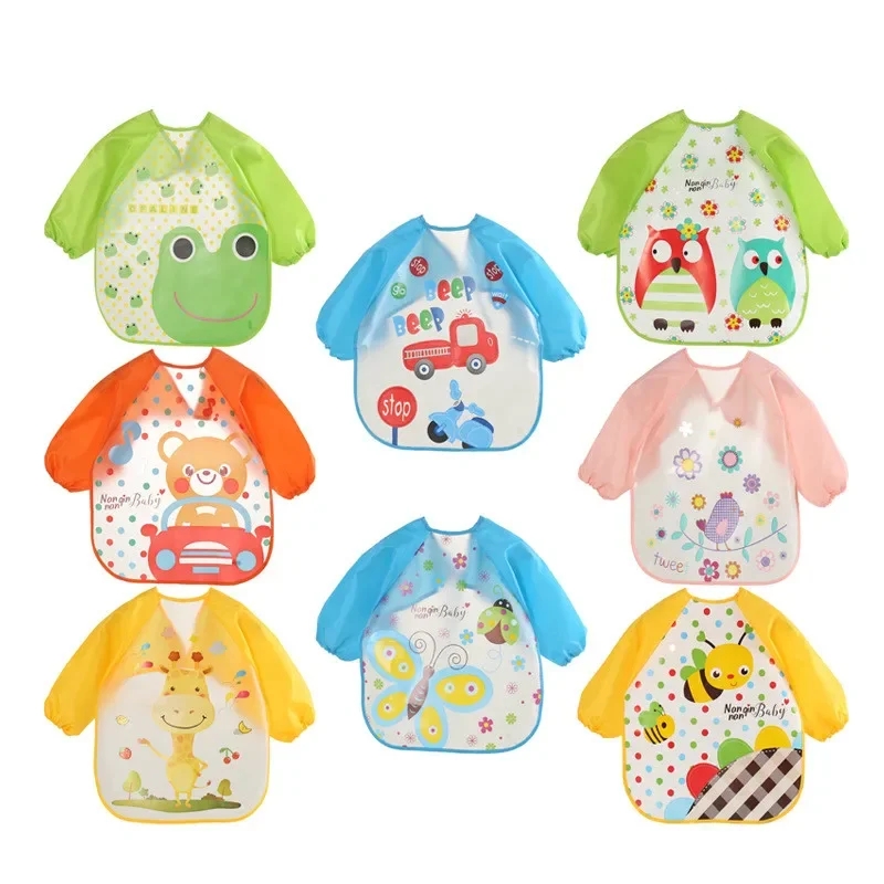 Baby Food Kit - Celemek lengan panjang bayi, pakaian syal
