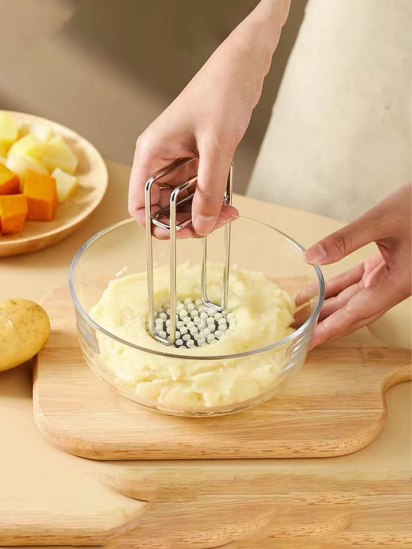 Penghancur Kentang Baja Tahan  - Baby Food Masher ulasan dan harga