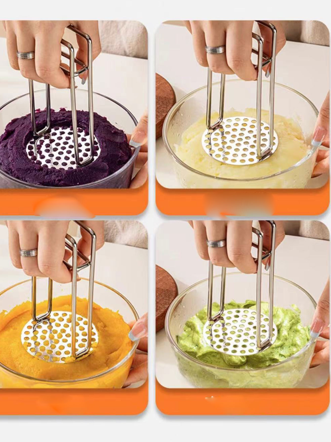 Penghancur Kentang Baja Tahan  - Baby Food Masher ulasan dan harga