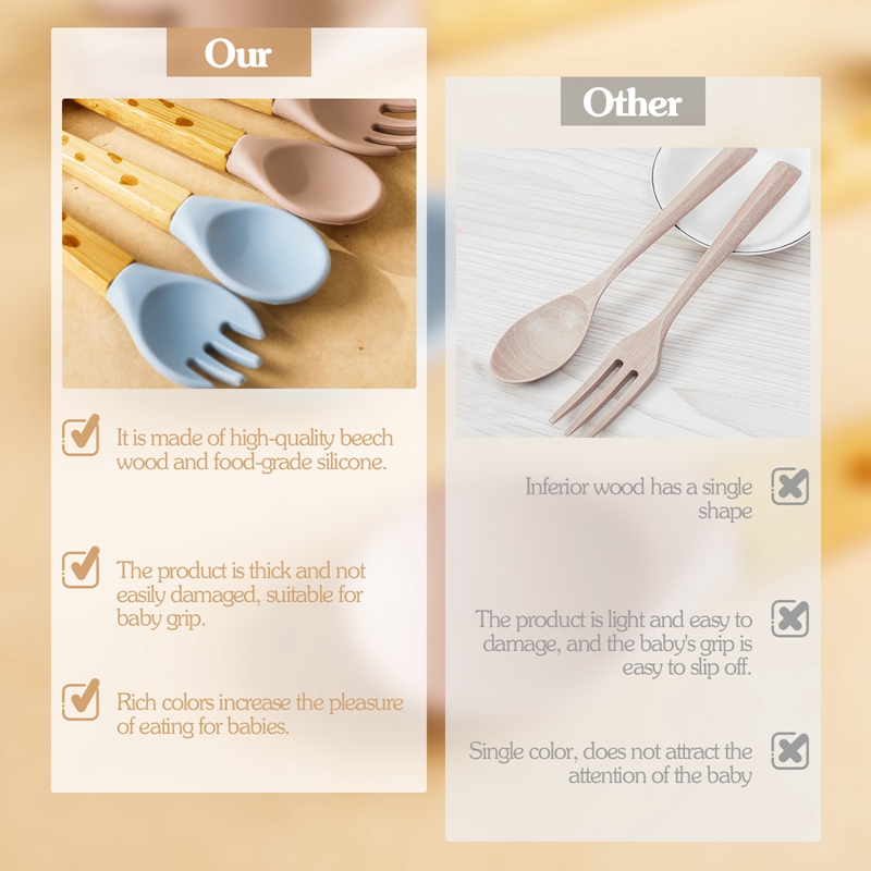 Garpu bambu bayi, 2 buah silik - Baby Food Organic ulasan dan harga