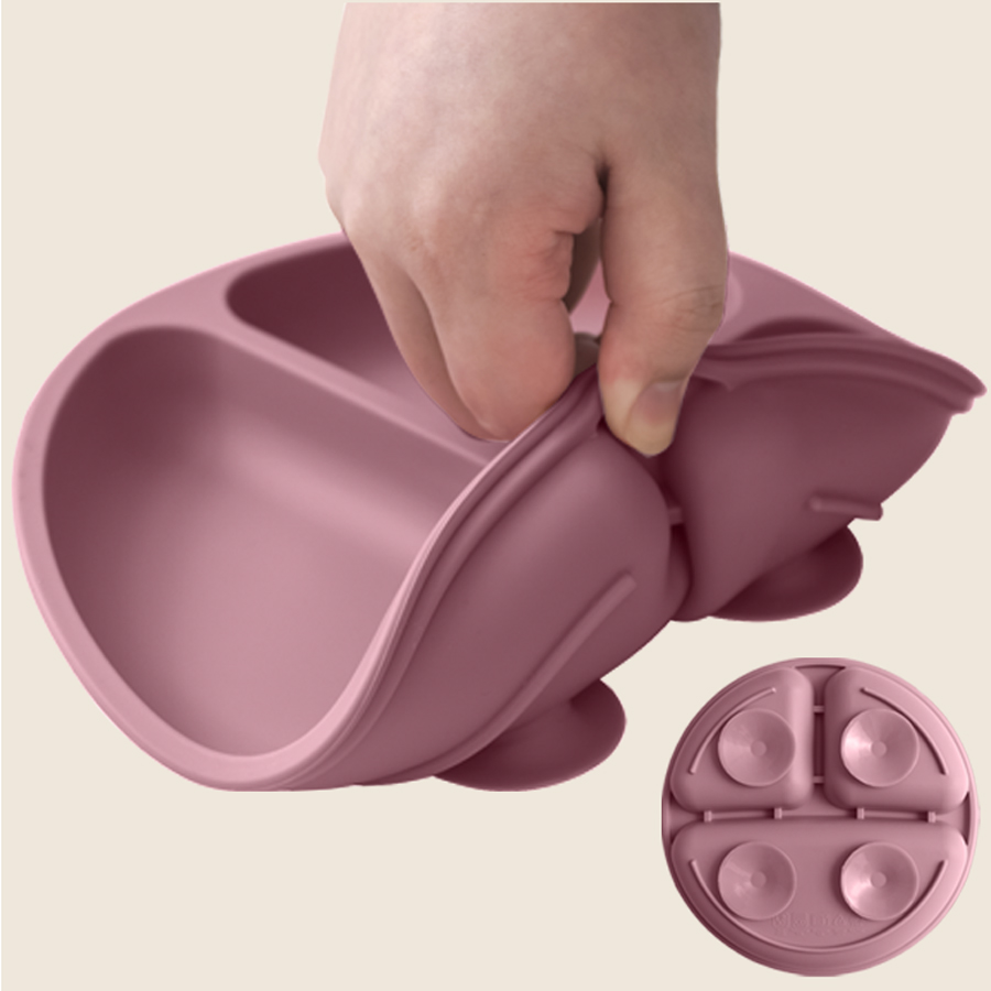 1 buah piring makan silikon pe - Baby Food Kit ulasan dan harga