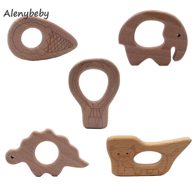 Kayu Teether Kartun DIY Kayu L - Baby Food Organic ulasan dan harga