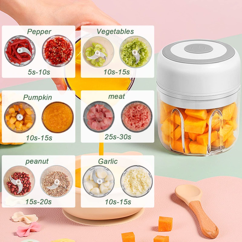 Penggiling Bawang Putih Elektr - Baby Food Masher ulasan dan harga