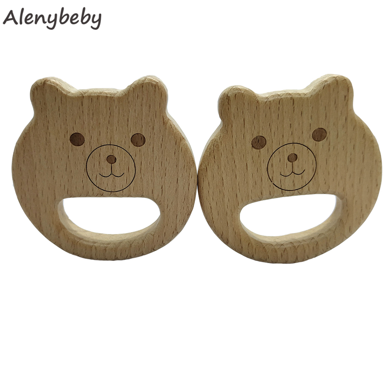 Kayu Alami Teether Bentuk Beru - Baby Food Organic ulasan dan harga
