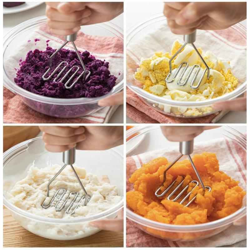 1Pc Penghancur Kentang Stainle - Baby Food Masher ulasan dan harga